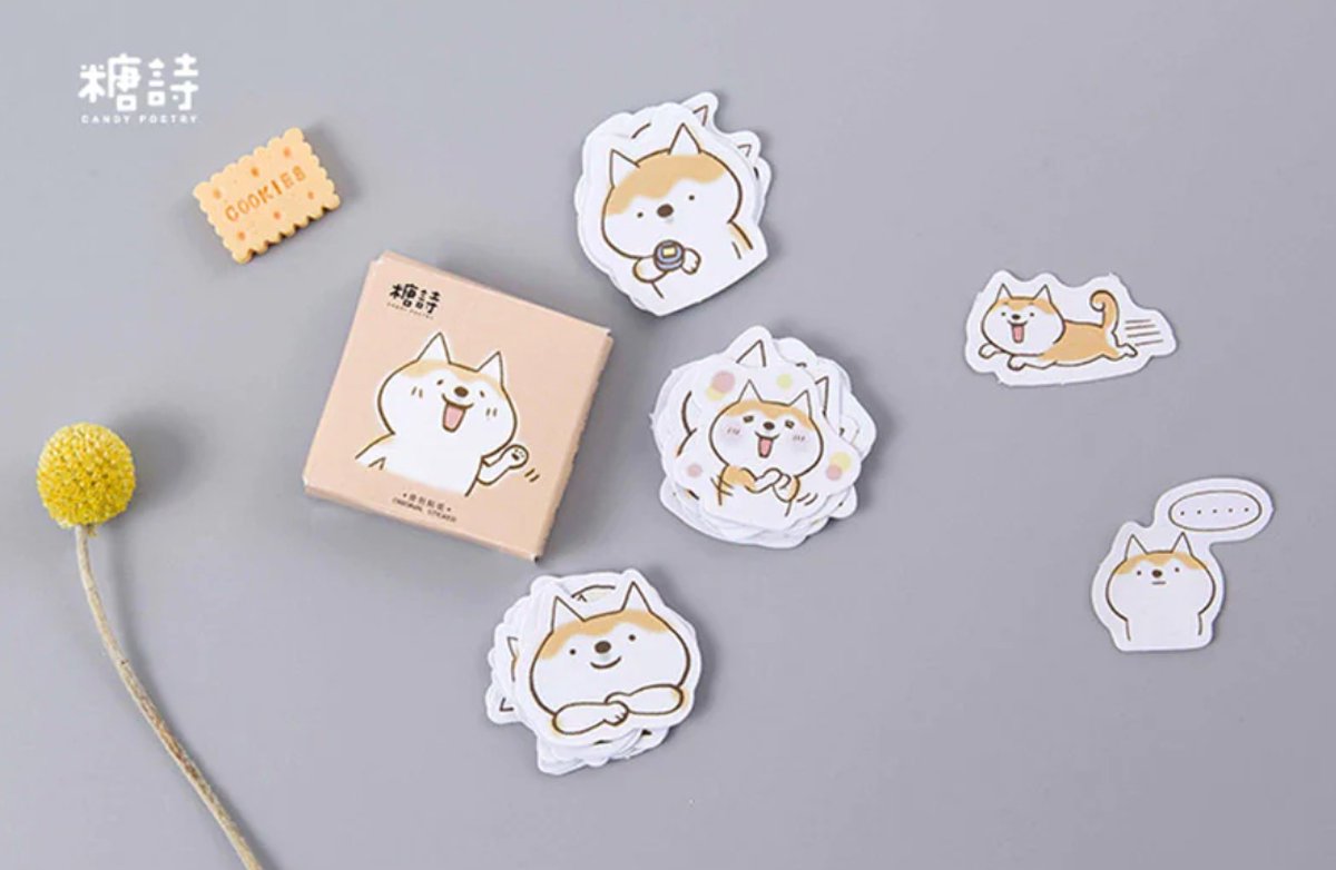 Blije Corgi Hond Stickers | Set van 45 - Planner Agenda Stickers - Scrapbookdecoraties - Geschikt voor Volwassenen en Kinderen